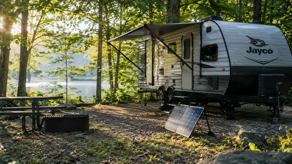 Chasing the Sun Around a Shady Campsite with a Folding Panel